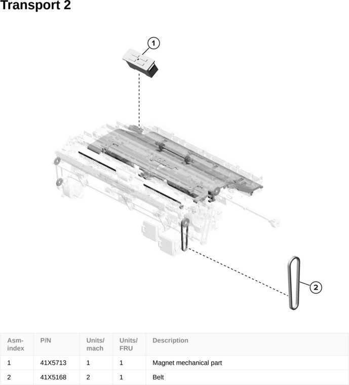 Assembly 90: Transport 2 parts diagram - Lexmark CS963 Printer Parts