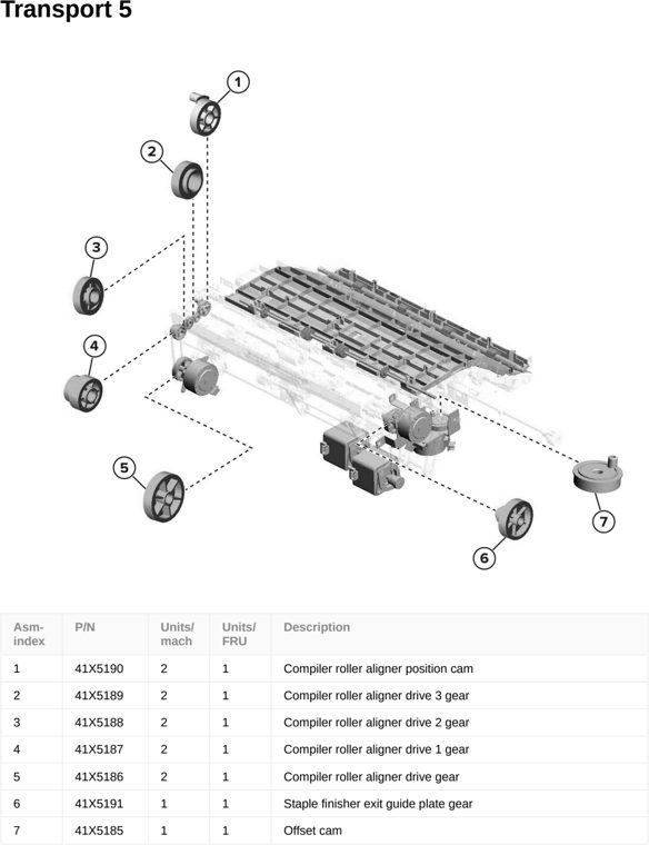 Assembly 93: Transport 5 parts diagram - Lexmark CS963 Printer Parts