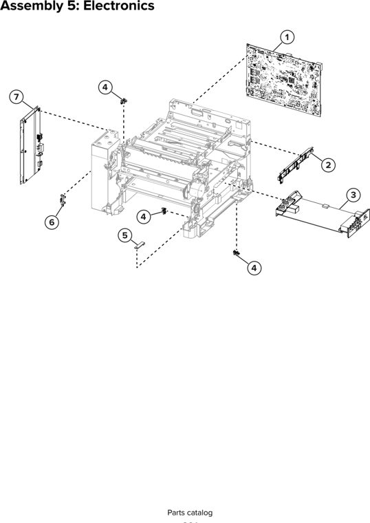 Assembly 5: Electronics parts diagram - Lexmark CS421 CS521 CS622 C2240 C2325 C2425 C2535 Parts