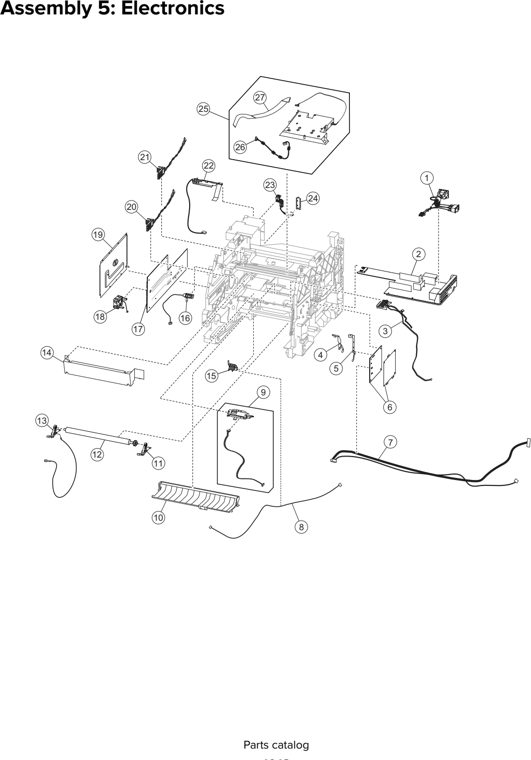 Assembly 5: Electronics parts diagram - Lexmark XM51xx XM52xx XM71xx XM72xx Parts