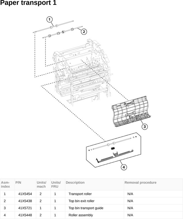 Assembly 147: Paper transport 1 parts diagram - Lexmark CX950 CX951 XC9525 XC9535 Parts