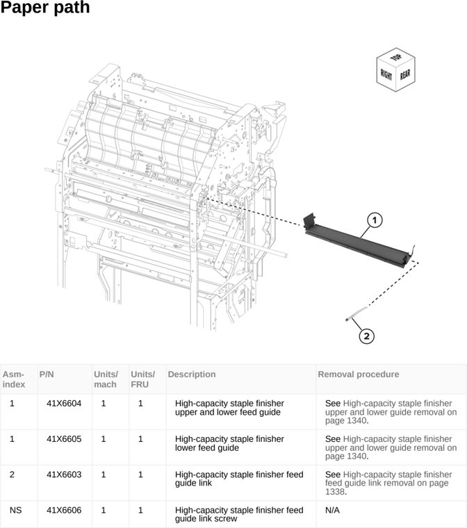 Assembly 153: Paper path parts diagram - Lexmark CX950 CX951 XC9525 XC9535 Parts