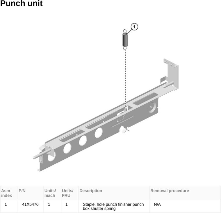 Assembly 154: Punch unit parts diagram - Lexmark CX950 CX951 XC9525 XC9535 Parts