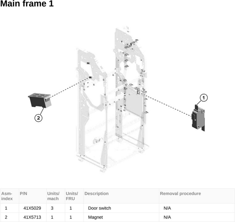 Assembly 157: Main frame 1 parts diagram - Lexmark CX950 CX951 XC9525 XC9535 Parts