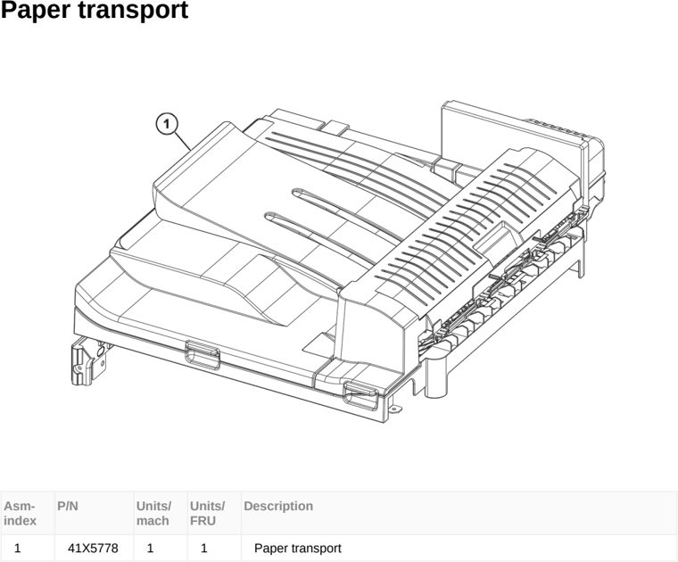 Assembly 63: Paper transport parts diagram - Lexmark CX950 CX951 XC9525 XC9535 Parts