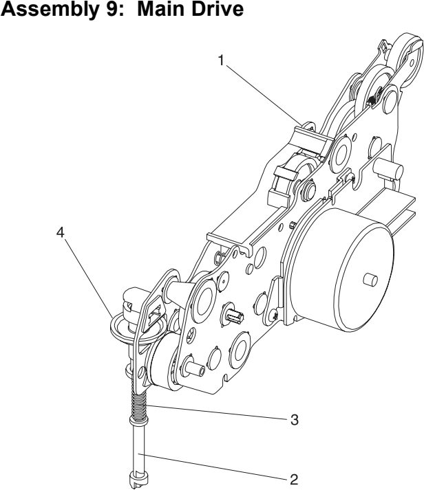 Assembly 9: Main Drive parts diagram - Lexmark T620 & T622 Parts