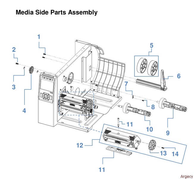 Media Side Parts Assembly