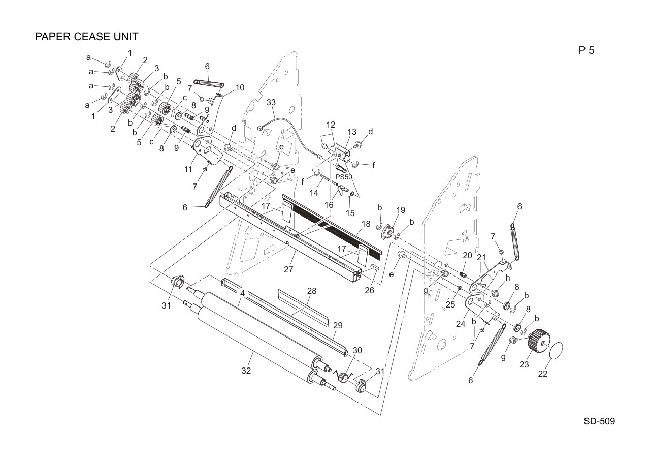 Konica SD-509 Saddle Stitcher Parts