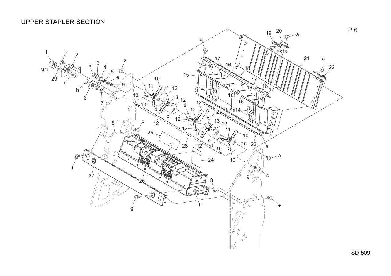 Konica SD-509 Saddle Stitcher Parts