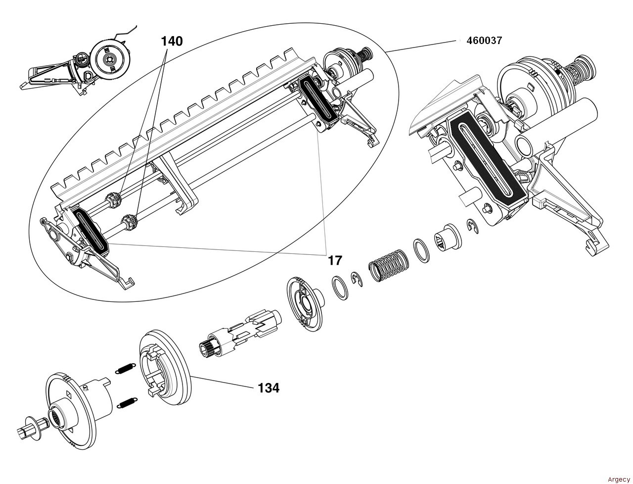 Parts diagram - Tally T2155 and T2170 Parts
