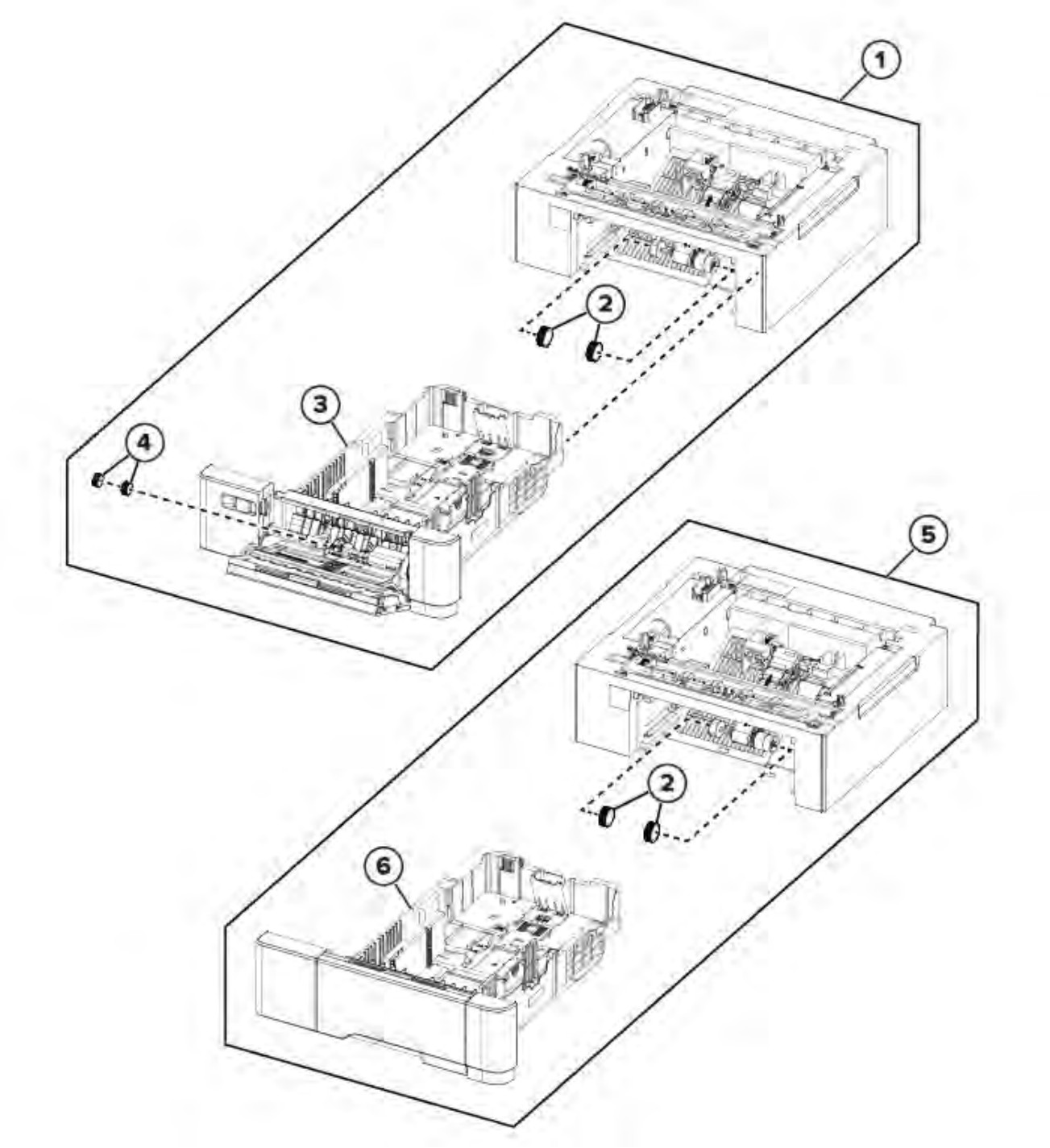 Xerox C310 Assembly 6: Option Trays