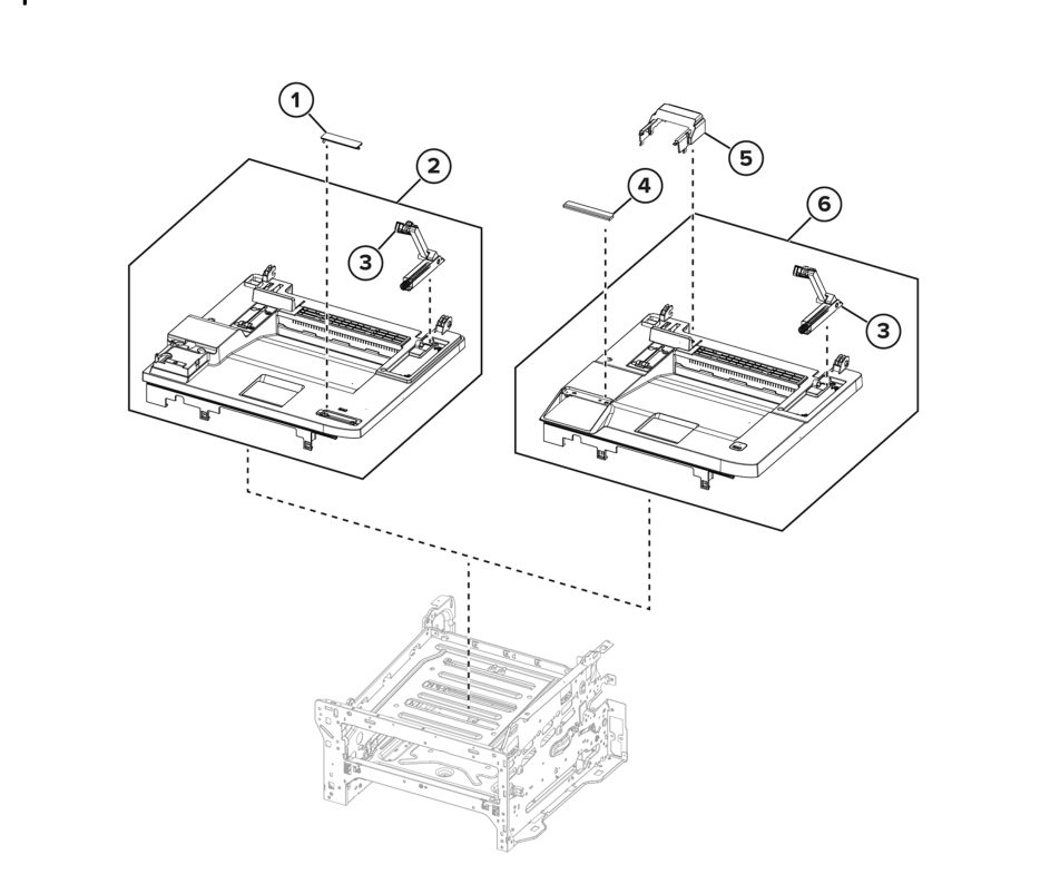 Top covers parts diagram - Xerox C245 / C255a / C303a / C305ae / XC2432 / ZC364 Color MFP