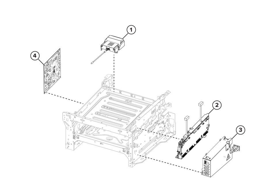 Electronics parts diagram - Xerox C245 / C255a / C303a / C305ae / XC2432 / ZC364 Color MFP