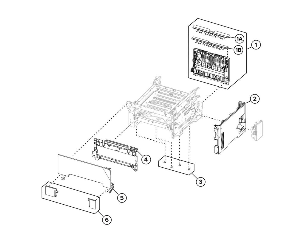 Covers parts diagram - Xerox C240 / C300 / C2432 Color Printer