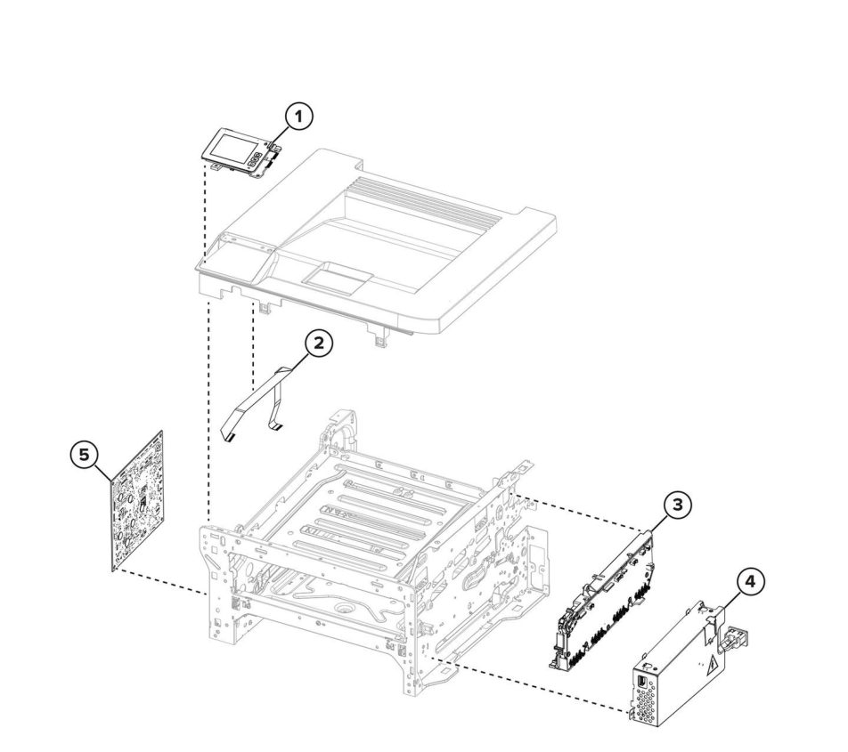 Electronics parts diagram - Xerox C240 / C300 / C2432 Color Printer