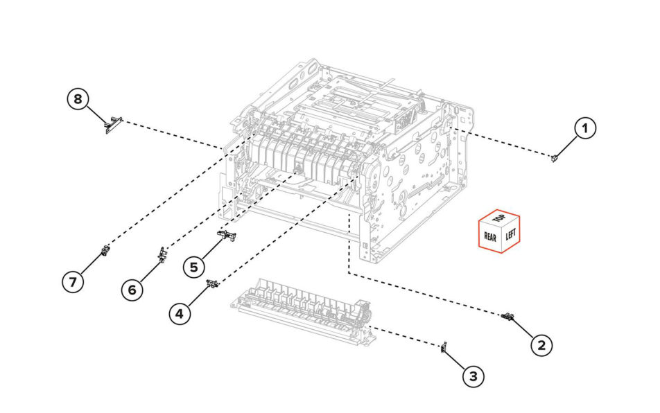 Sensors parts diagram - Xerox C240 / C300 / C2432 Color Printer