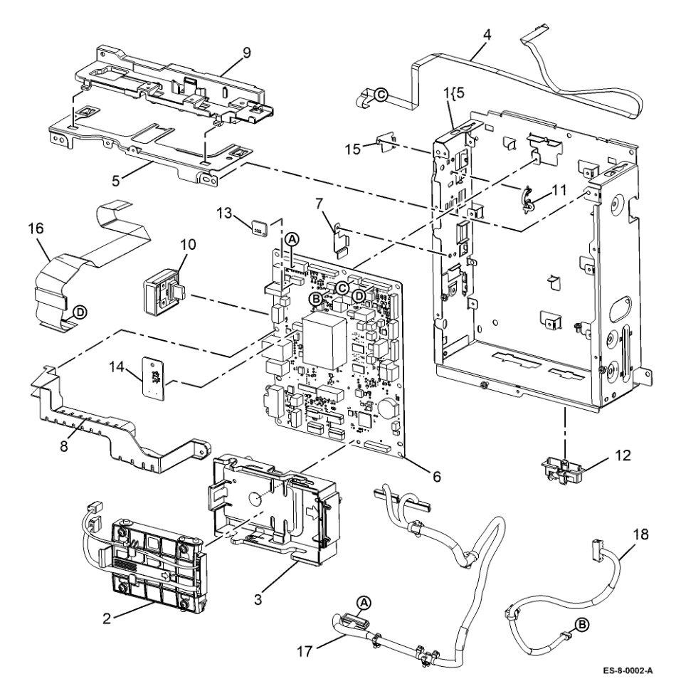 PL 3.10 ESS PWB Chassis Components parts diagram - Xerox VersaLink C7120 / C7125 / C7130