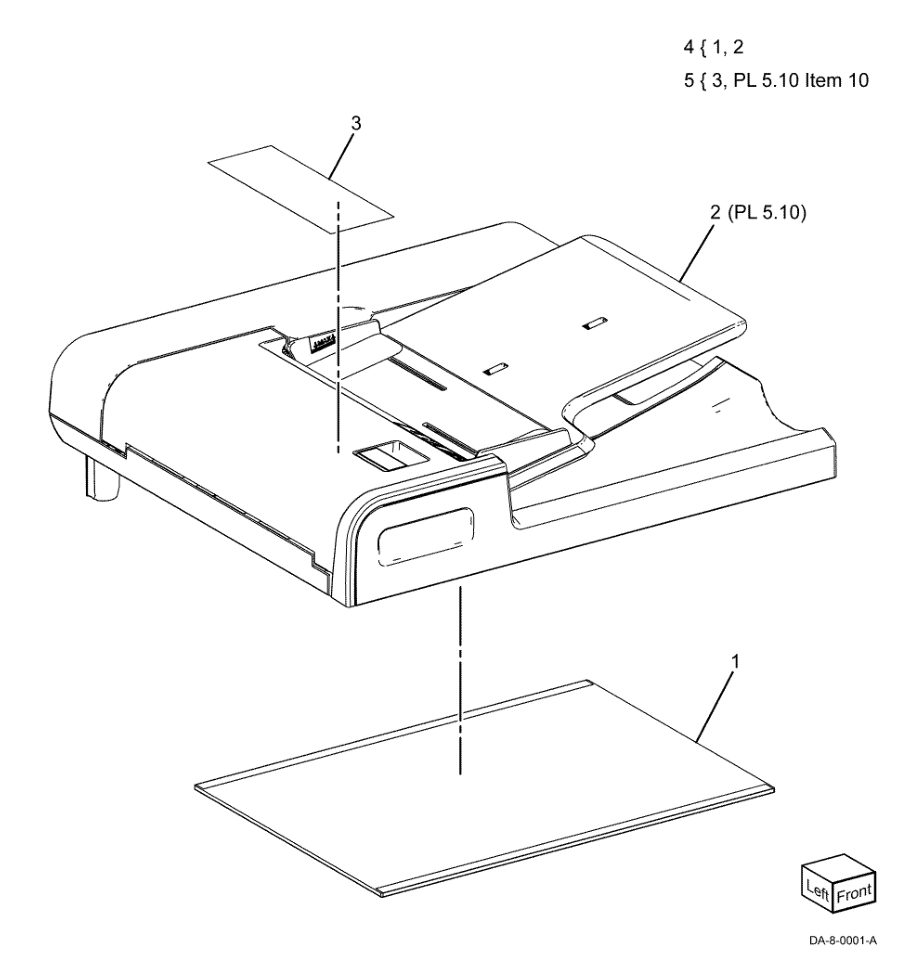 PL 5.05 DADF Accessory parts diagram - Xerox VersaLink C7120 / C7125 / C7130