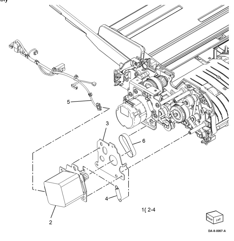 PL 5.35 DADF Registration Motor Assembly parts diagram - Xerox VersaLink C7120 / C7125 / C7130