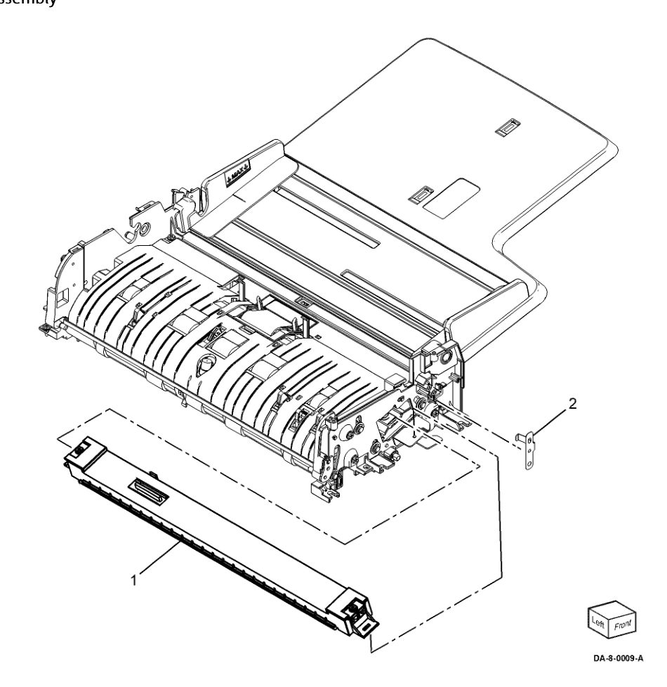 PL 5.40 DADF Feeder Front Frame CIS Assembly parts diagram - Xerox VersaLink C7120 / C7125 / C7130