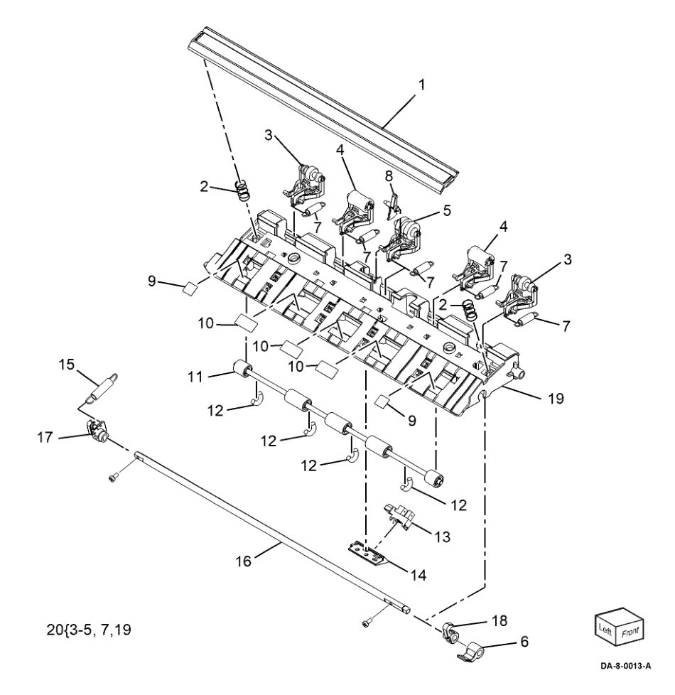 PL 5.60 Out Chute Assembly parts diagram - Xerox VersaLink C7120 / C7125 / C7130