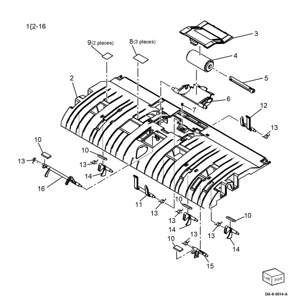 PL 5.65 Retard Chute Assembly parts diagram - Xerox VersaLink C7120 / C7125 / C7130