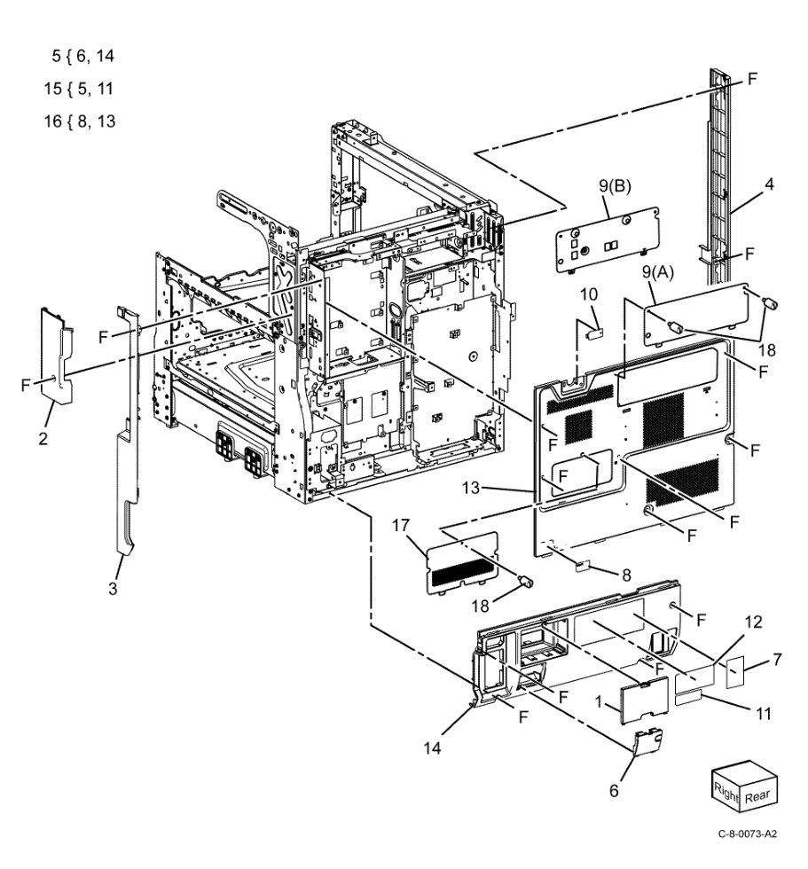 PL 28.06 Covers (2 of 2) parts diagram - Xerox VersaLink C7120 / C7125 / C7130