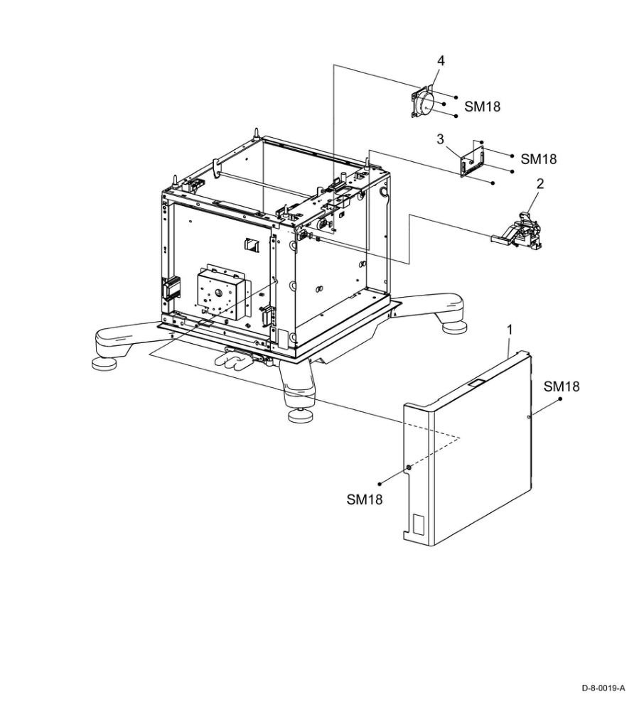 PL 11.2 HCF Left parts diagram - Xerox VersaLink C500 / C600 / C505 / C605