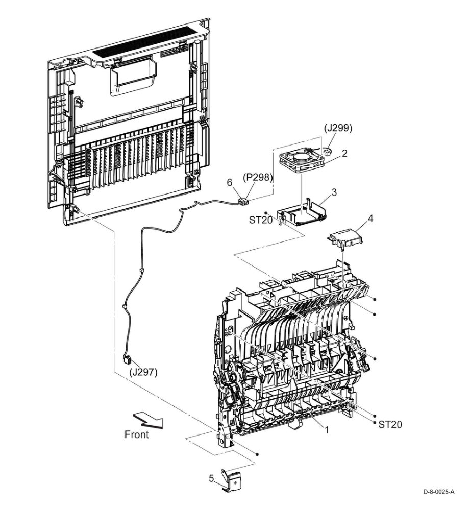 PL 14.1 Duplex parts diagram - Xerox VersaLink C500 / C600 / C505 / C605