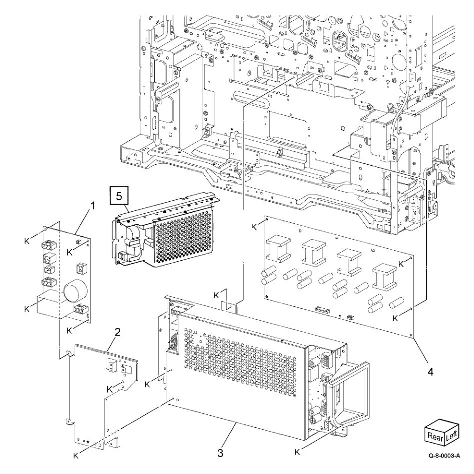 PL 1.15 Electrical - Rear (3 of 3) parts diagram - Xerox AltaLink C8230 / C8235 / C8245 / C8255 / C8270
