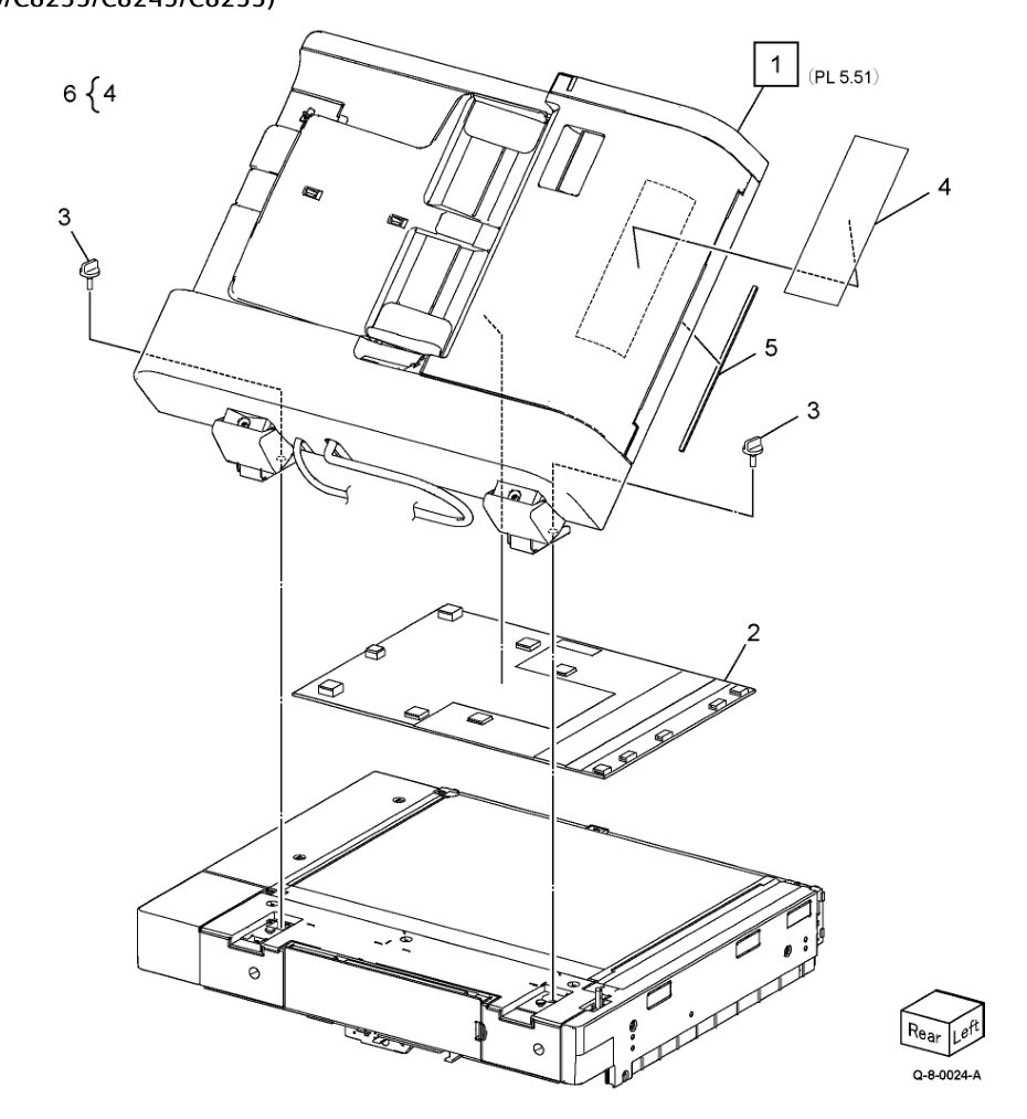 PL 5.50 DADF Component (130) (C8230/C8235/C8245/C8255) parts diagram - Xerox AltaLink C8230 / C8235 / C8245 / C8255 / C8270