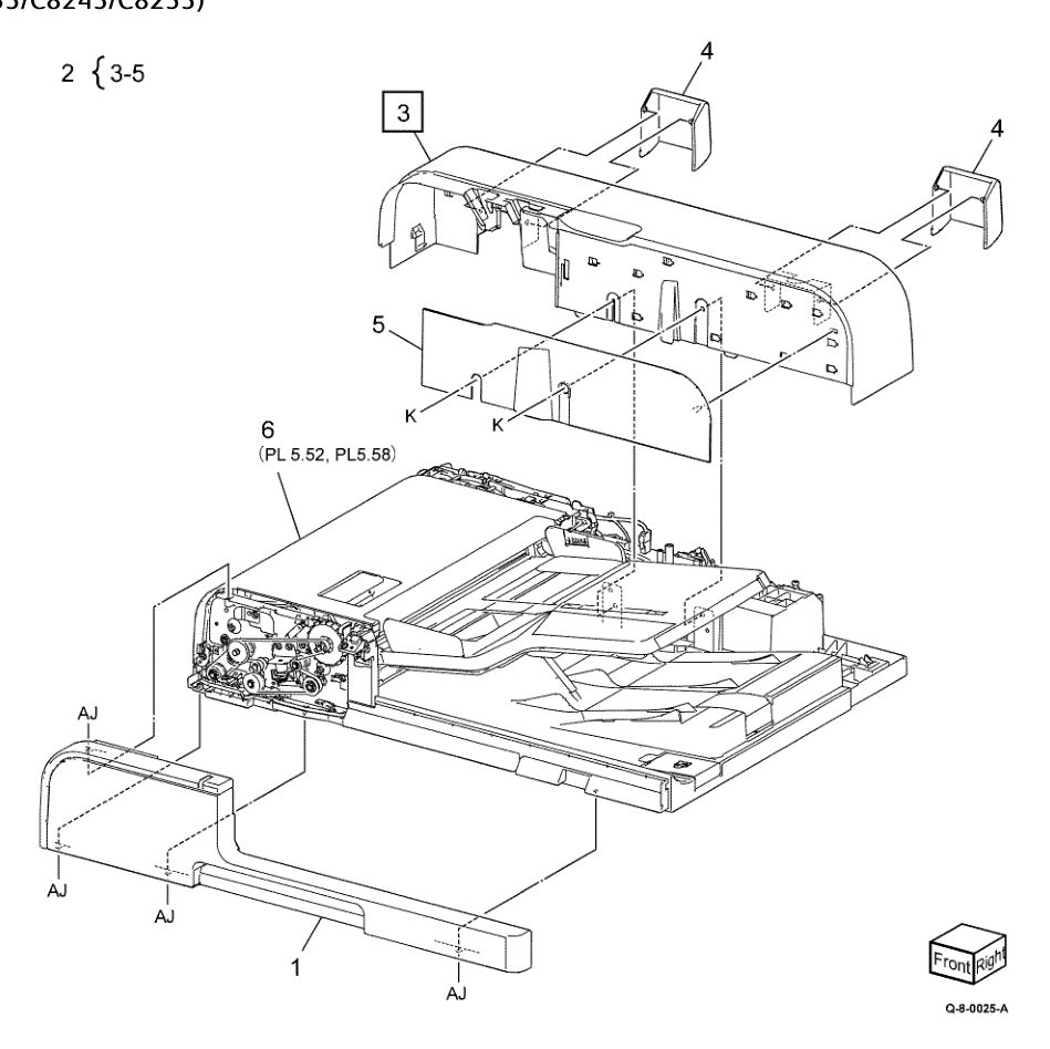 PL 5.51 DADF Cover (130) (C8230/C8235/C8245/C8255) parts diagram - Xerox AltaLink C8230 / C8235 / C8245 / C8255 / C8270