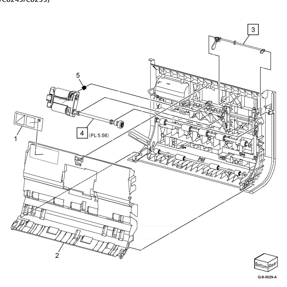 PL 5.55 Top Cover (130) (C8230/C8235/C8245/C8255) parts diagram - Xerox AltaLink C8230 / C8235 / C8245 / C8255 / C8270
