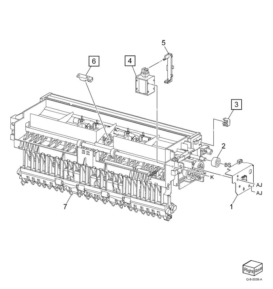 PL 10.30 Face Up Chute Assembly parts diagram - Xerox AltaLink C8230 / C8235 / C8245 / C8255 / C8270