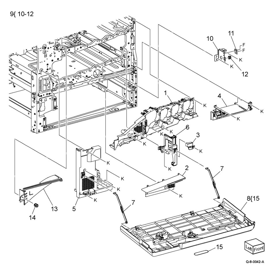 PL 28.05 Covers (Front) parts diagram - Xerox AltaLink C8230 / C8235 / C8245 / C8255 / C8270