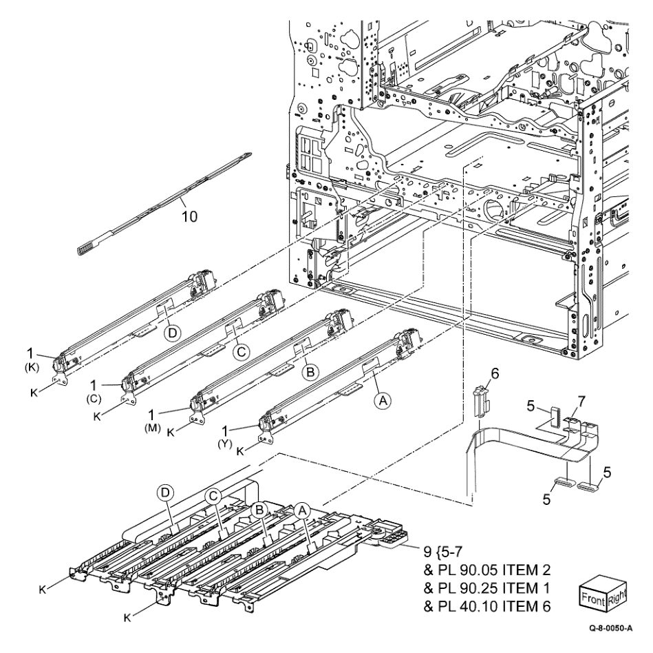 PL 60.05 LPH Module parts diagram - Xerox AltaLink C8230 / C8235 / C8245 / C8255 / C8270