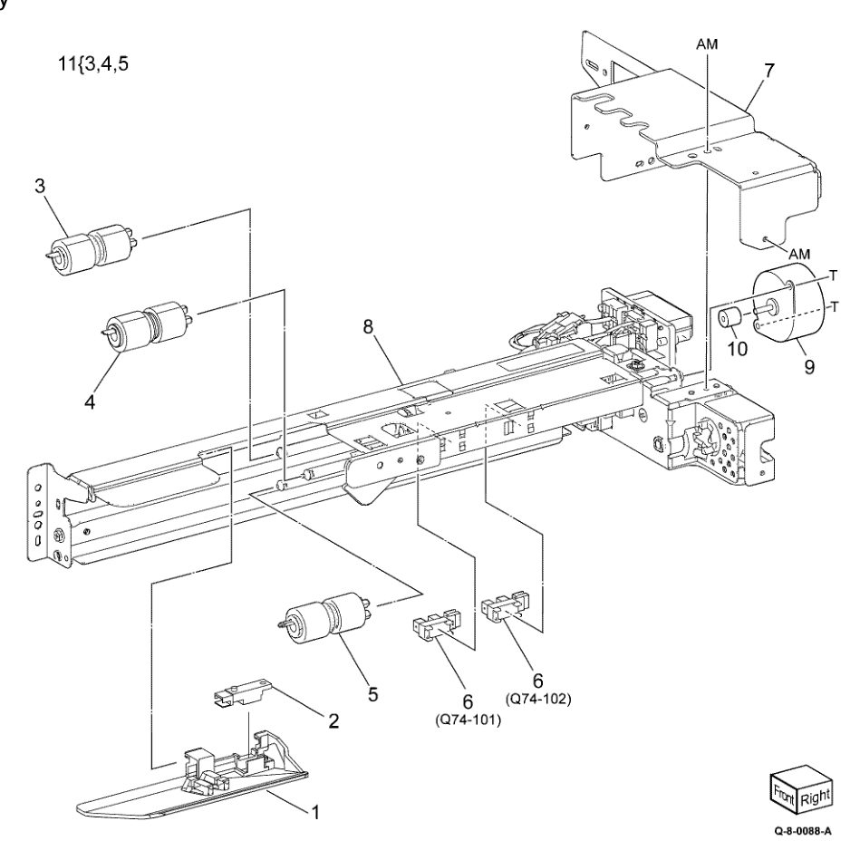 PL 80.55 TTM Tray 4 Feedhead Assembly parts diagram - Xerox AltaLink C8230 / C8235 / C8245 / C8255 / C8270