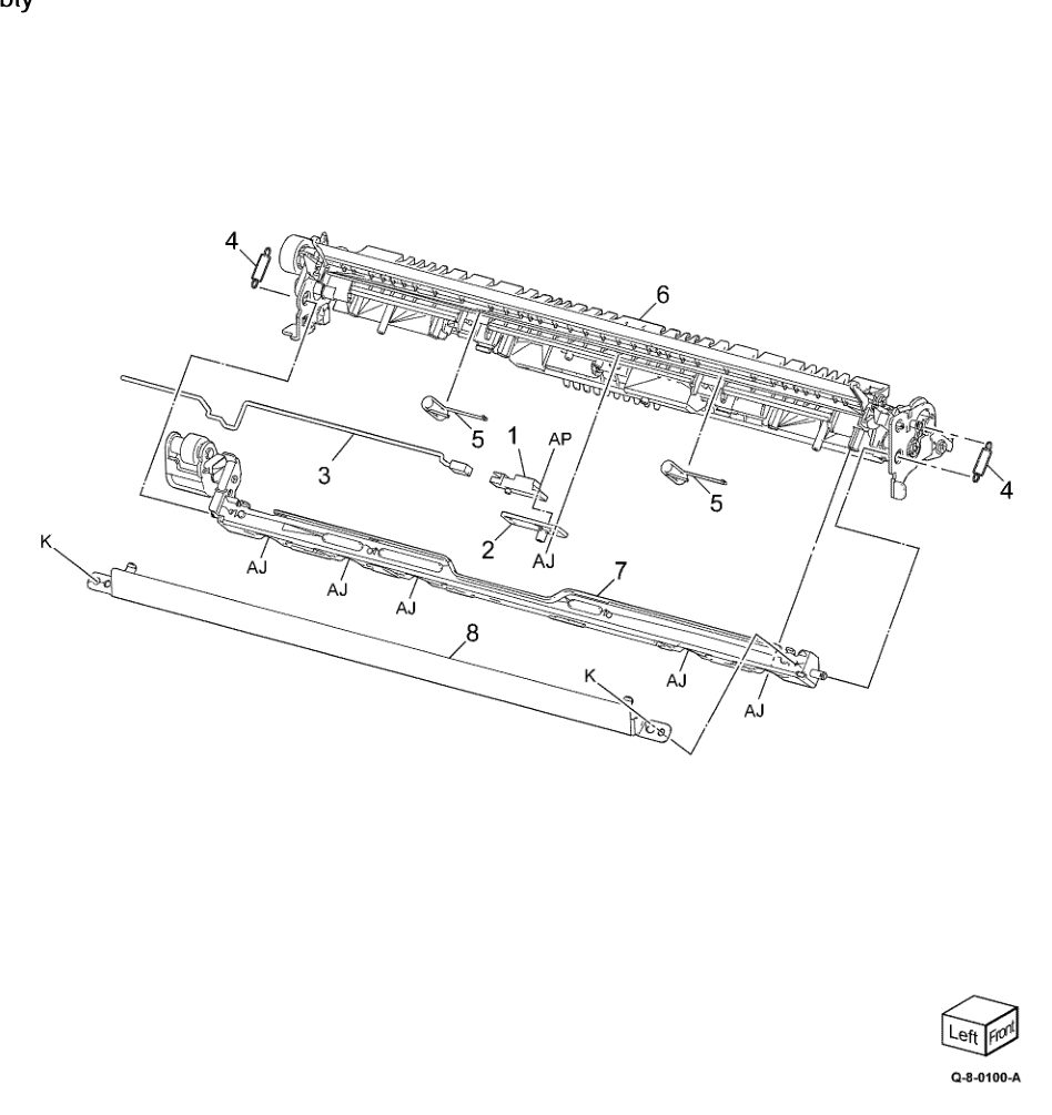 PL 80.115 Bypass Tray Takeaway Assembly parts diagram - Xerox AltaLink C8230 / C8235 / C8245 / C8255 / C8270
