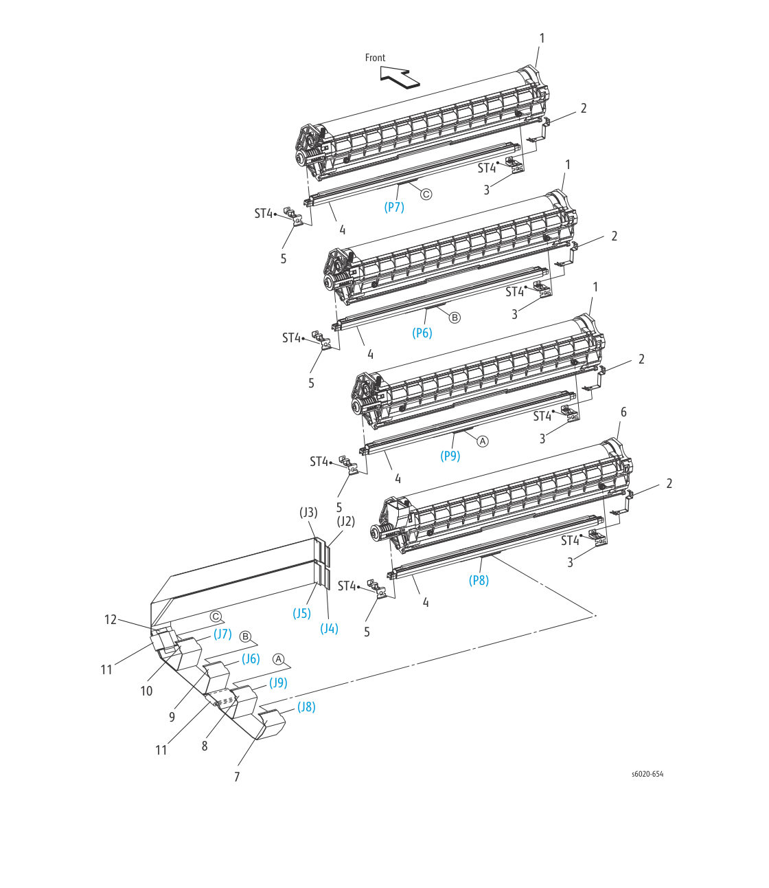 Phaser 6020 – PL 3.3 Xerographics (3/3) parts diagram - Xerox Phaser 6020 / 6022 & WorkCentre 6025 / 6027
