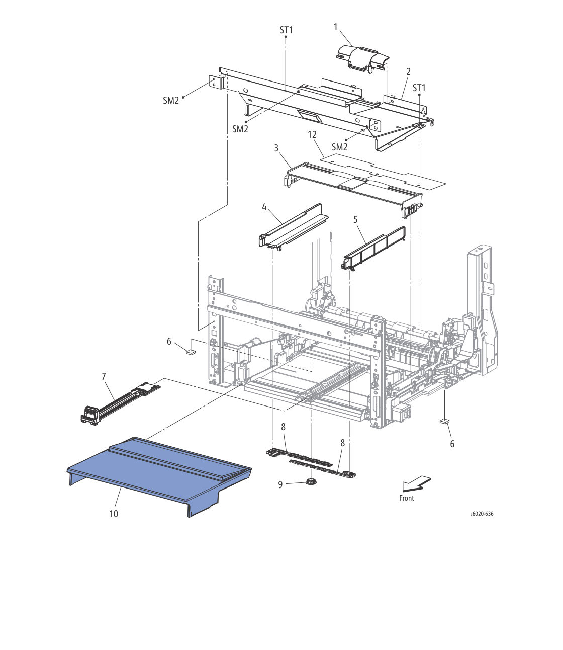 WorkCentre 6025 MFP – PL 2.1 Feeder (1/3) parts diagram - Xerox Phaser 6020 / 6022 & WorkCentre 6025 / 6027