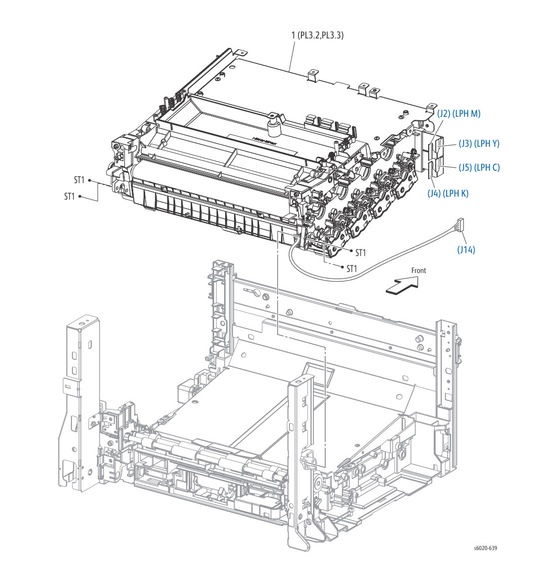 WorkCentre 6025 MFP – PL 3.1 Xerographics (1/3) parts diagram - Xerox Phaser 6020 / 6022 & WorkCentre 6025 / 6027