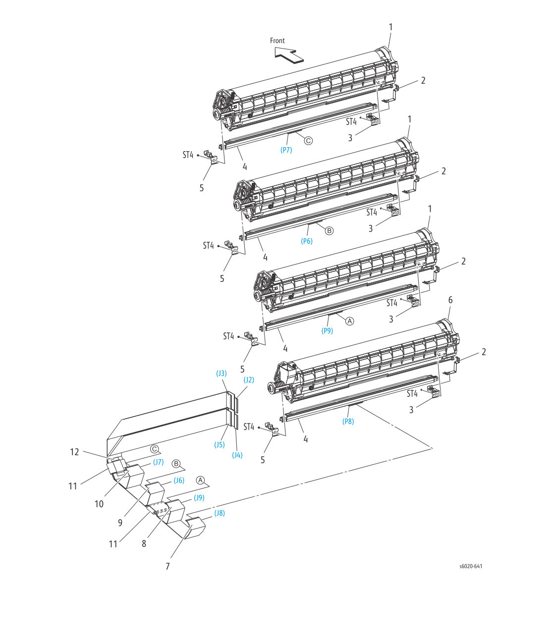WorkCentre 6025 MFP – PL 3.3 Xerographics (3/3) parts diagram - Xerox Phaser 6020 / 6022 & WorkCentre 6025 / 6027