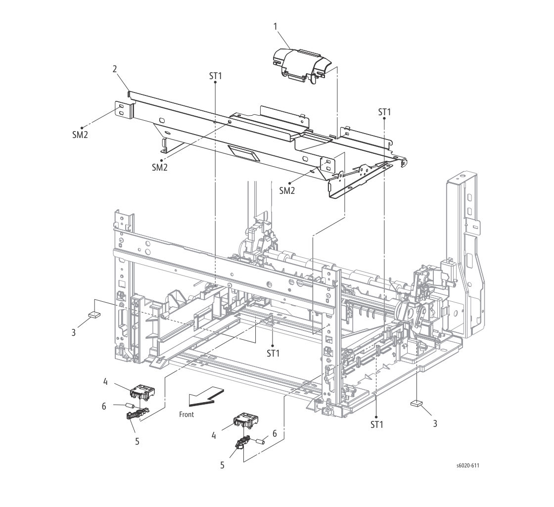 WorkCentre 6027 MFP – PL 2.1 Feeder (1/3) parts diagram - Xerox Phaser 6020 / 6022 & WorkCentre 6025 / 6027