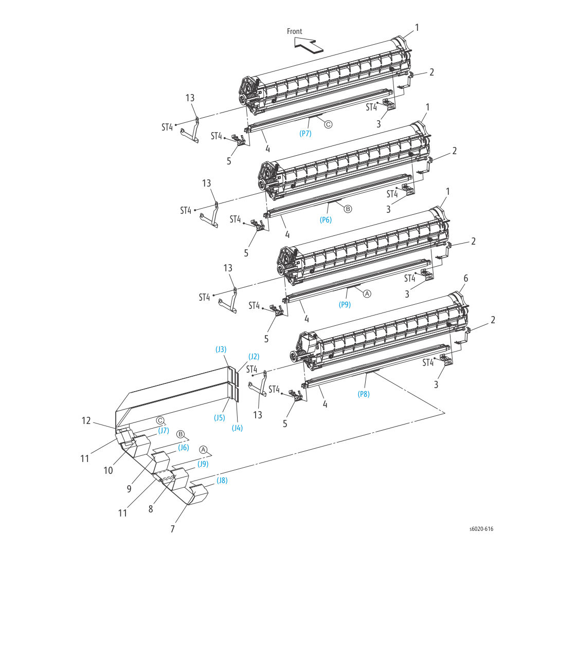 WorkCentre 6027 MFP – PL 3.3 Xerographics (3/3) parts diagram - Xerox Phaser 6020 / 6022 & WorkCentre 6025 / 6027