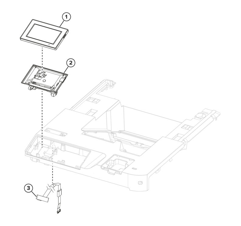 Printer – Control panel parts diagram - Xerox MS731ve / MS831e / MS832e / MS833e