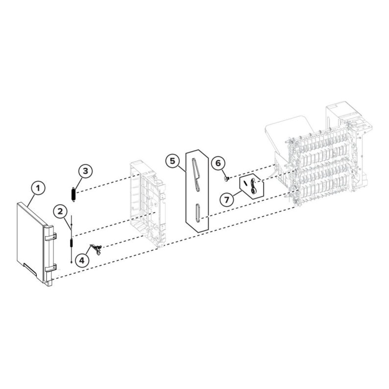 Output options – High-capacity output expander assemblies – High-capacity output expander assembly 3 parts diagram - Xerox MS731ve / MS831e / MS832e / MS833e