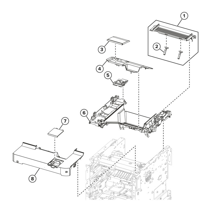 Printer – Top covers parts diagram - Xerox MX732e / MX733se