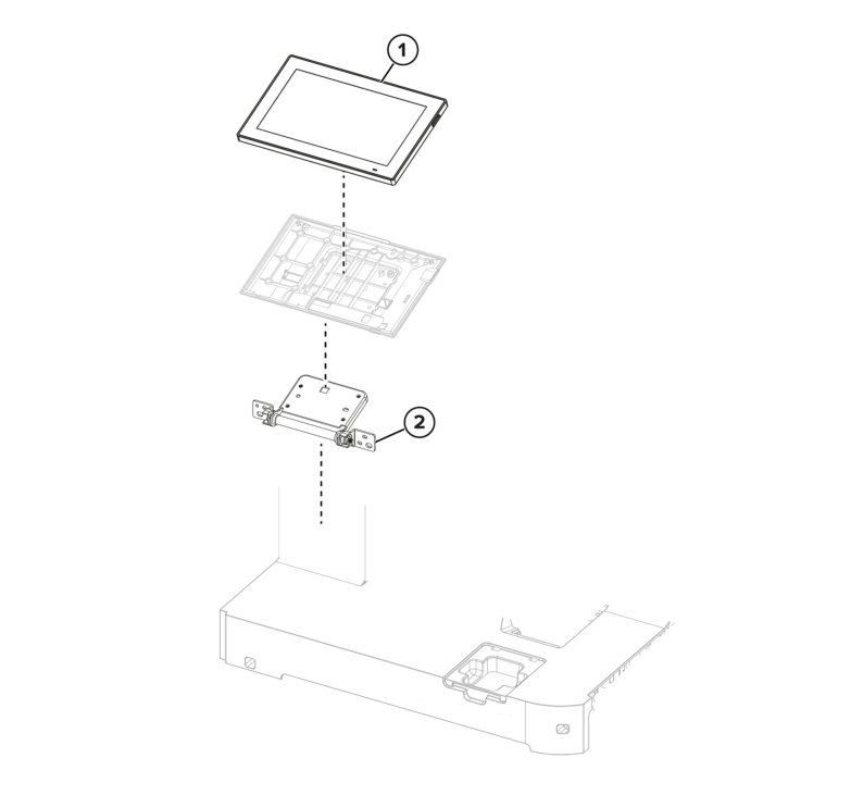 Printer – Control panel parts diagram - Xerox MX732e / MX733se