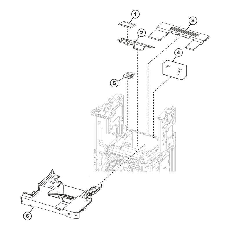 Printer – Top covers parts diagram - Xerox MX831se / MX831tse / MX833se / MX833tse / MX833xse
