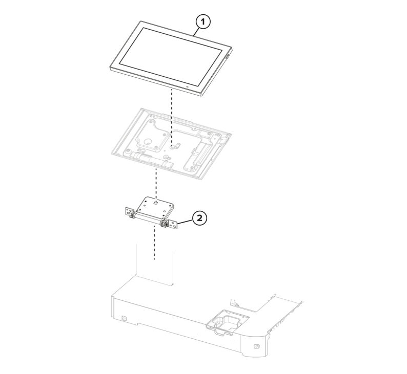 Printer – Control panel parts diagram - Xerox MX831se / MX831tse / MX833se / MX833tse / MX833xse